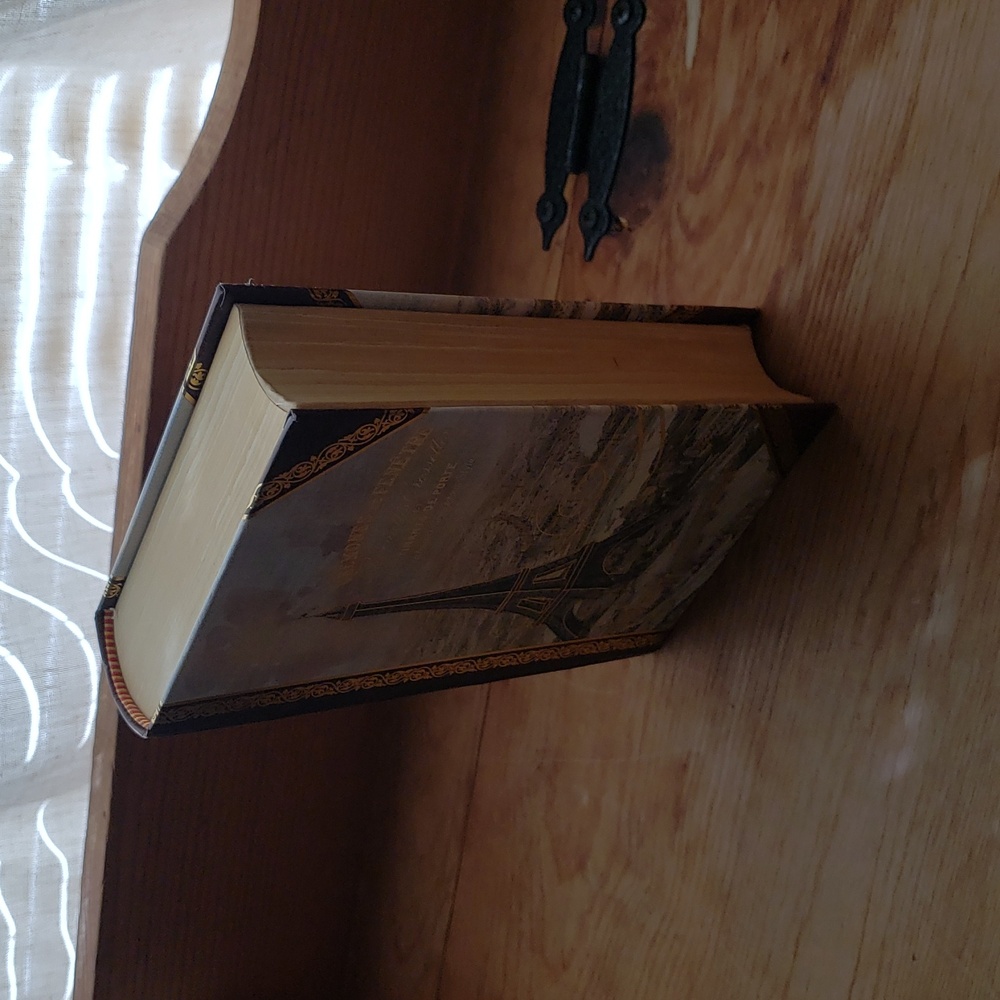 Elegant Gold and Cream Coffee Table Book with Hidden Compartment - Picture 12 of 13